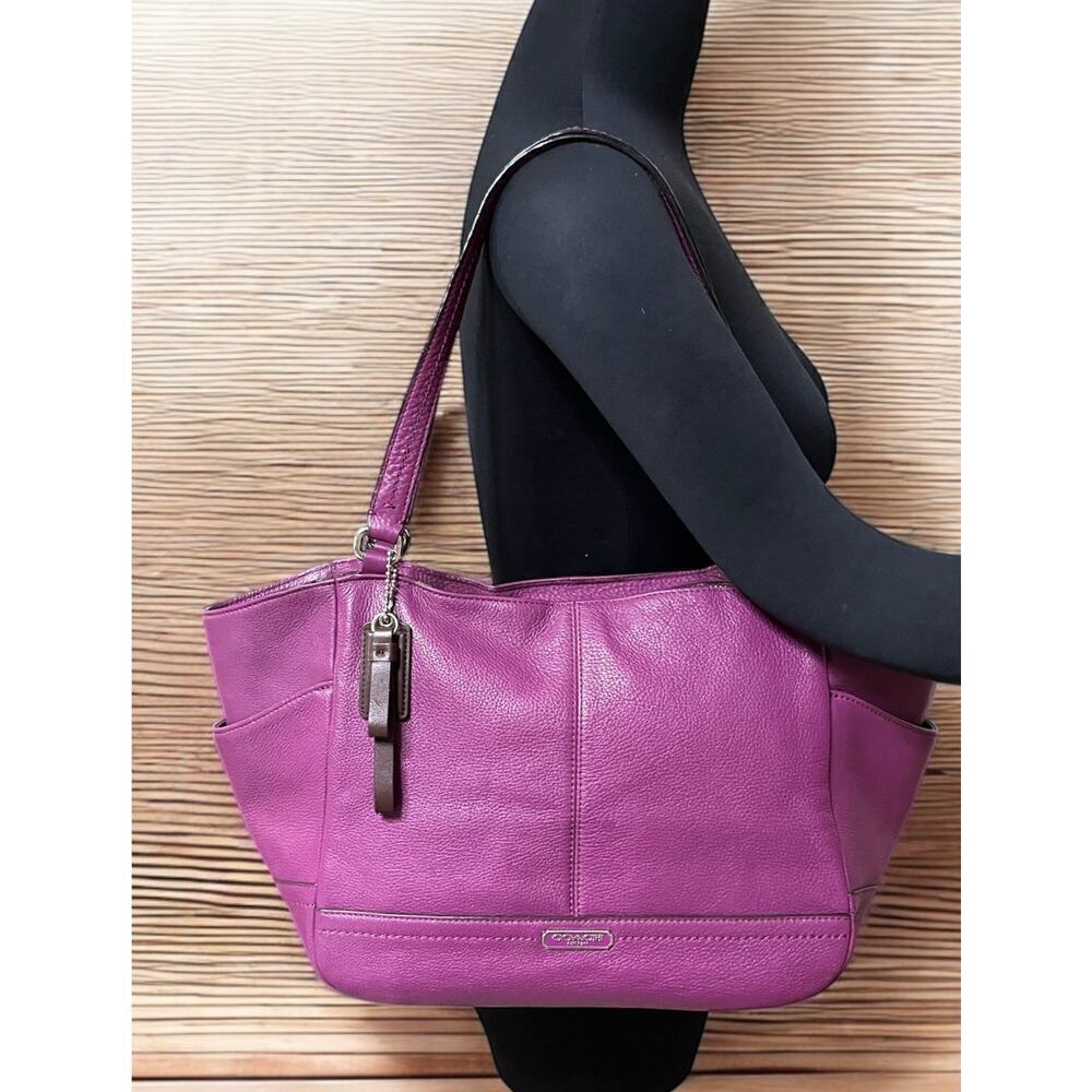 Coach F23284 Park Leather Carrie Tote Bag - Picture 6 of 12